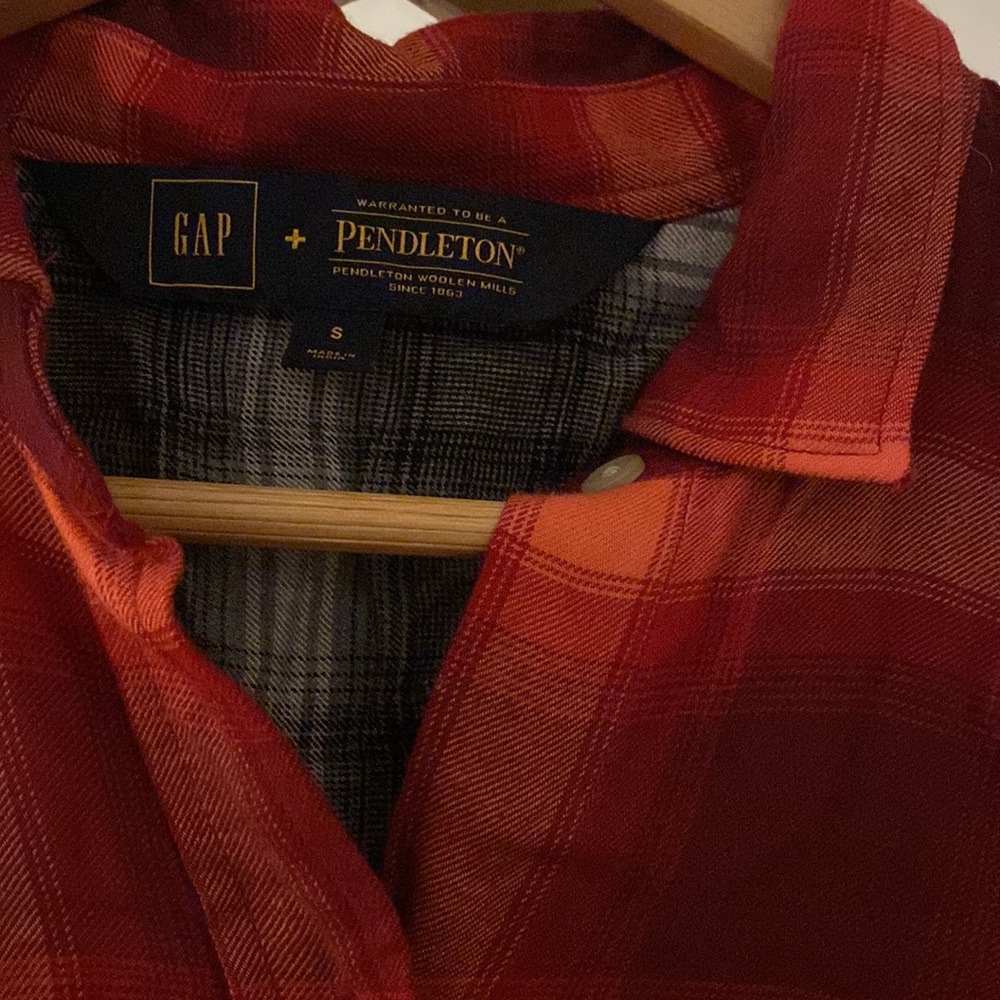 Gap - Pendleton Button Down Red Plaid Shirt - image 2
